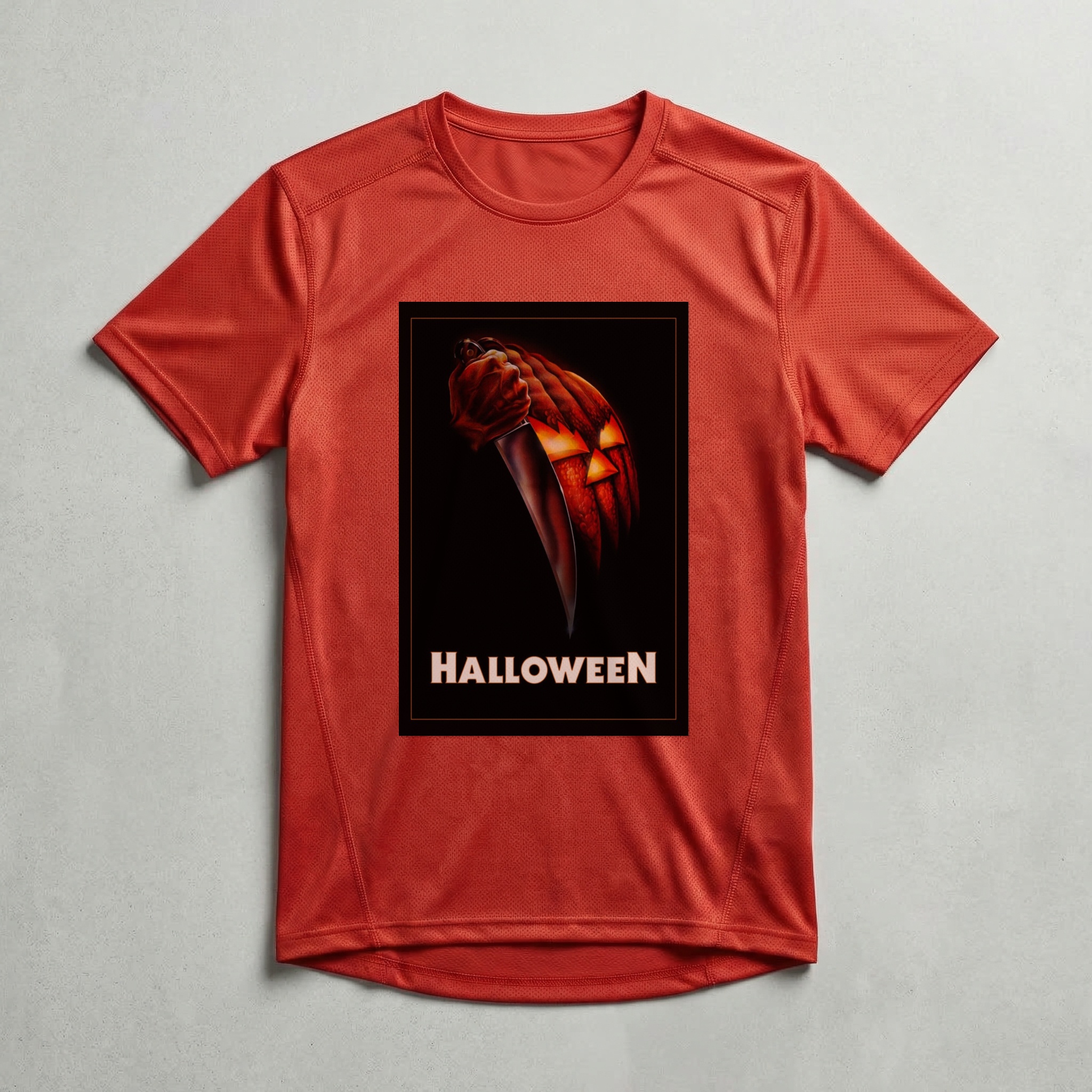 Camiseta_dry_fit_vermelho_camarada_do_alem_-_Halloween_Halloween_-_a_noite_do_terror | Halloween (Halloween - a noite do terror)