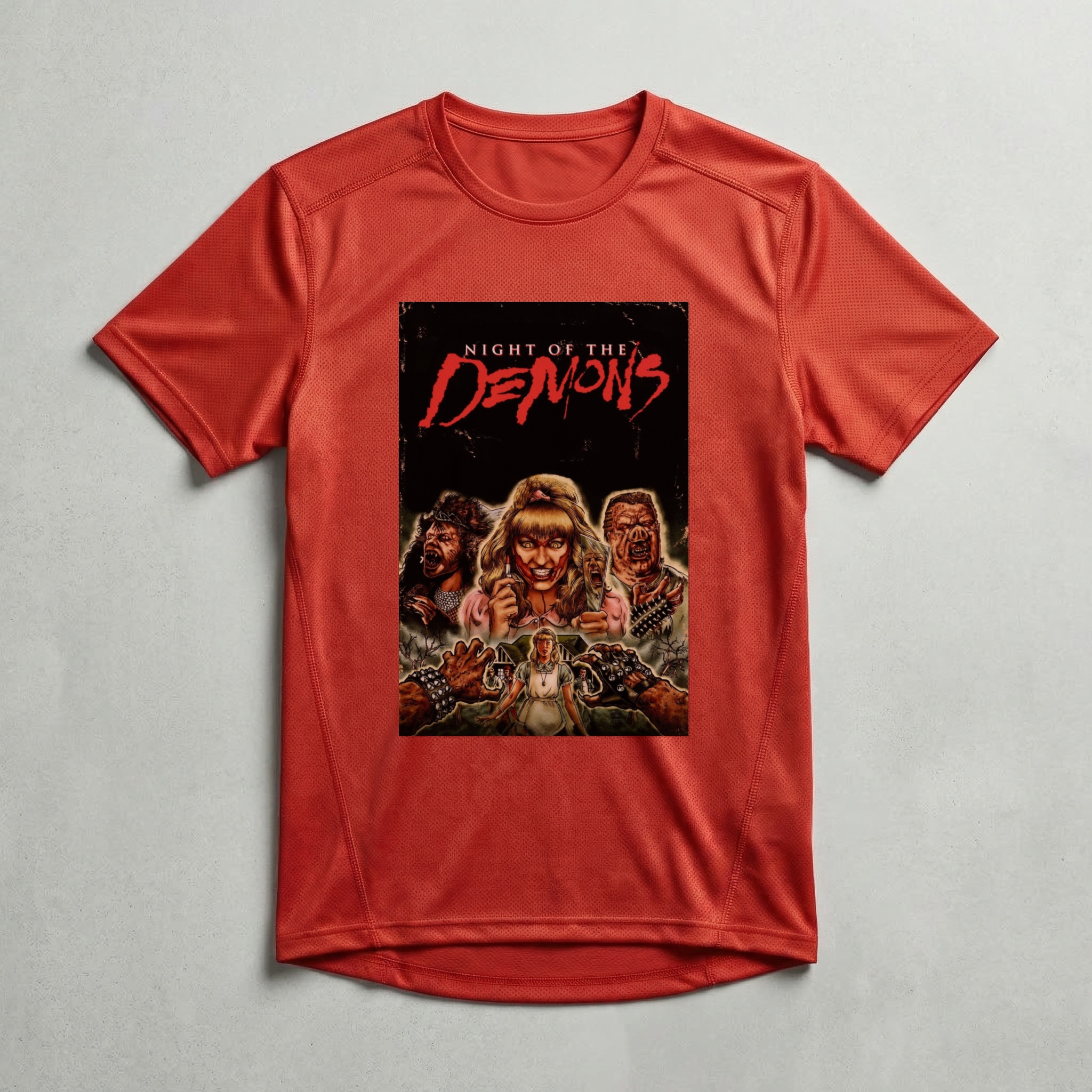 Camiseta_dry_fit_vermelho_camarada_do_alem_-_Night_of_the_Demons_A_noite_dos_demonios | Night of the Demons (A noite dos demônios)