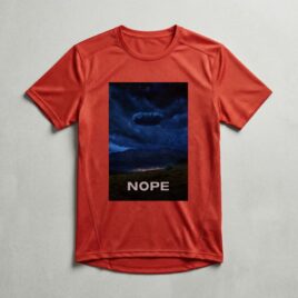 Camiseta_dry_fit_vermelho_camarada_do_alem_-_Nope_Nao_Nao_olhe | Nope (Não! Não olhe!)
