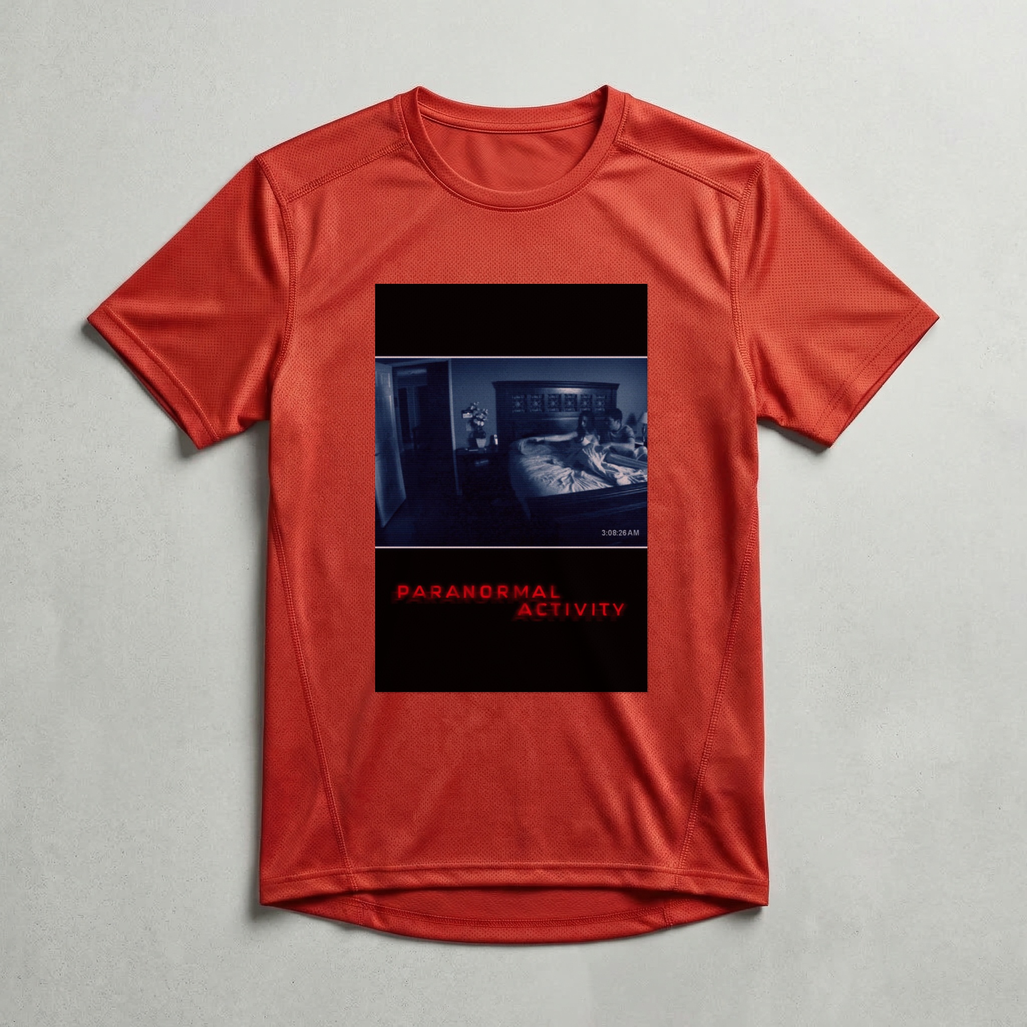 Camiseta_dry_fit_vermelho_camarada_do_alem_-_Paranormal_Activity_Atividade_paranormal | Paranormal Activity (Atividade paranormal)