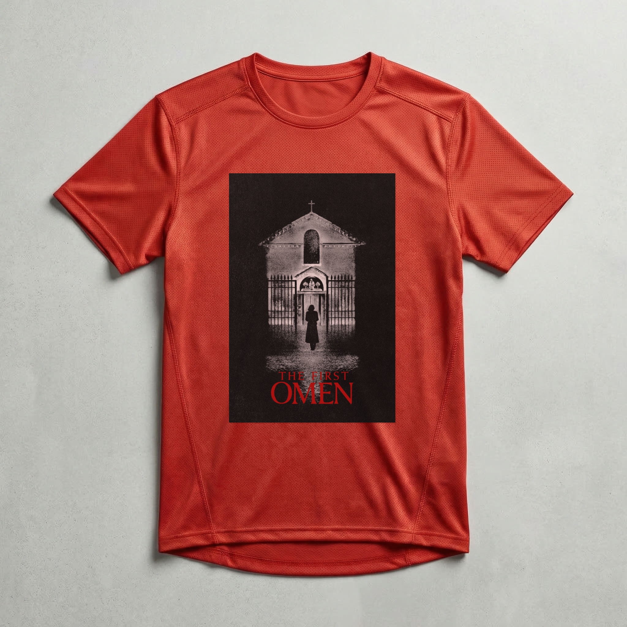 Camiseta_dry_fit_vermelho_camarada_do_alem_-_The_First_Omen_A_primeira_profecia | The First Omen (A primeira profecia)
