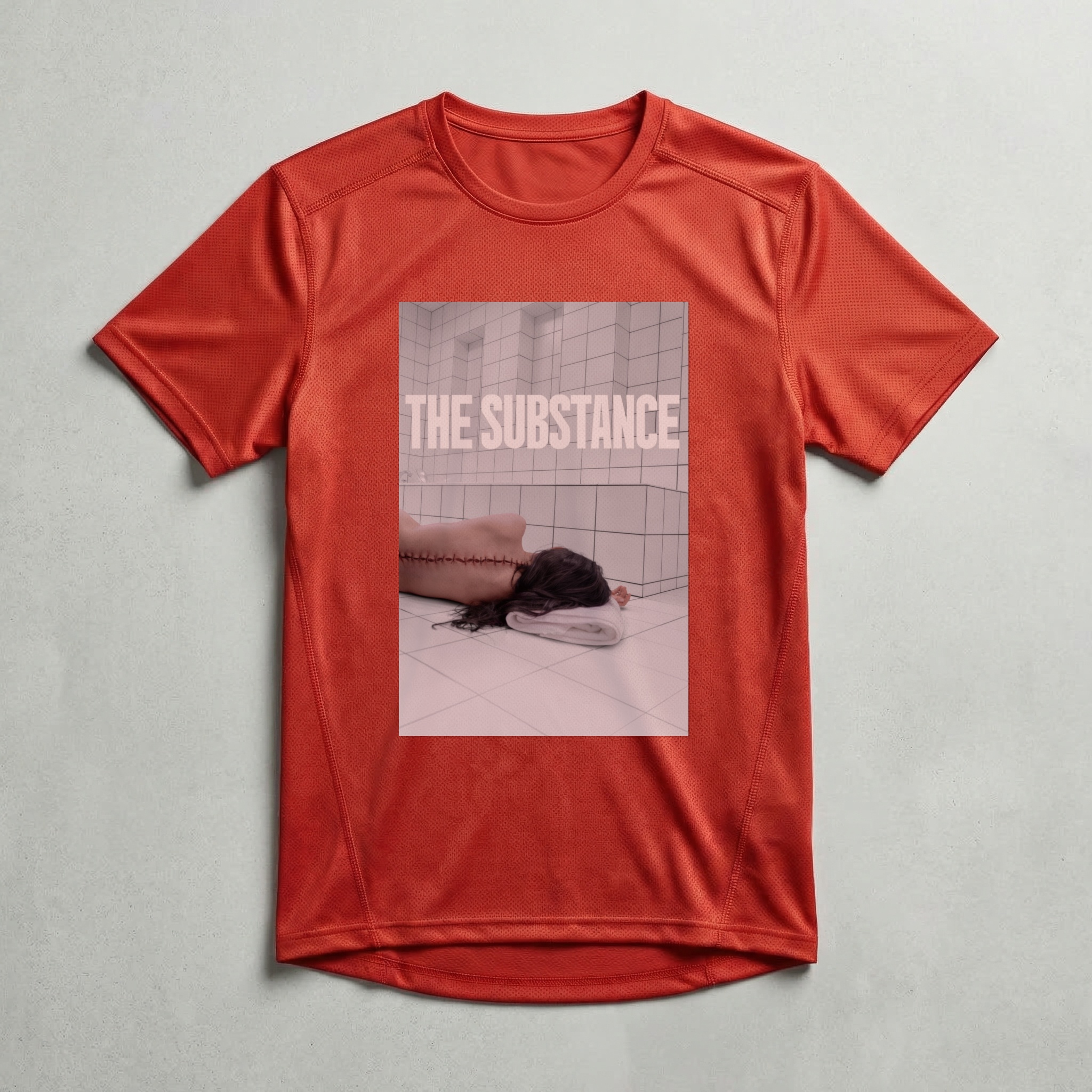 Camiseta_dry_fit_vermelho_camarada_do_alem_-_The_Substance_A_substancia | The Substance (A substância)
