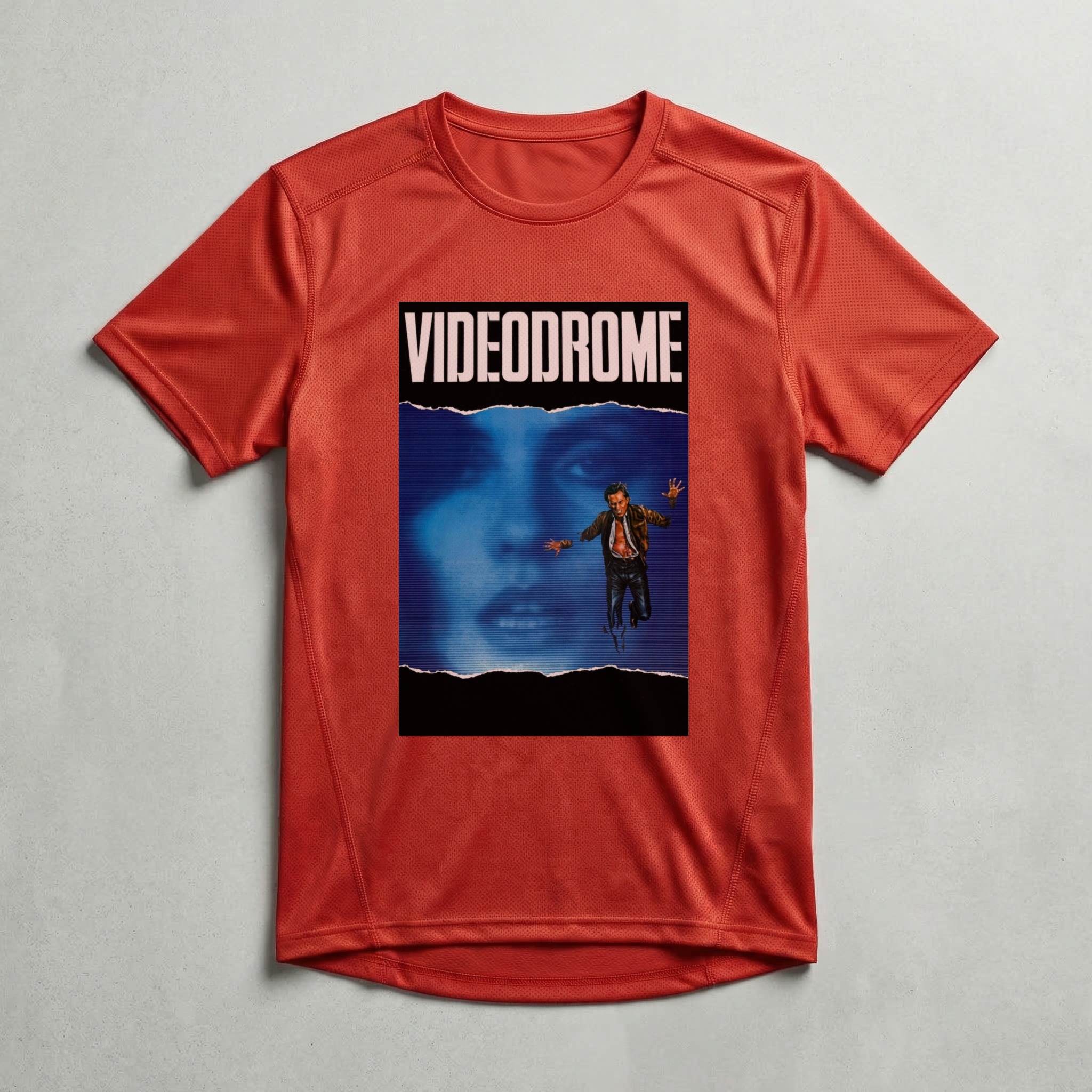 Camiseta_dry_fit_vermelho_camarada_do_alem_-_Videodrome_Videodrome_-_a_sindrome_do_video | Videodrome (Videodrome - a síndrome do vídeo)