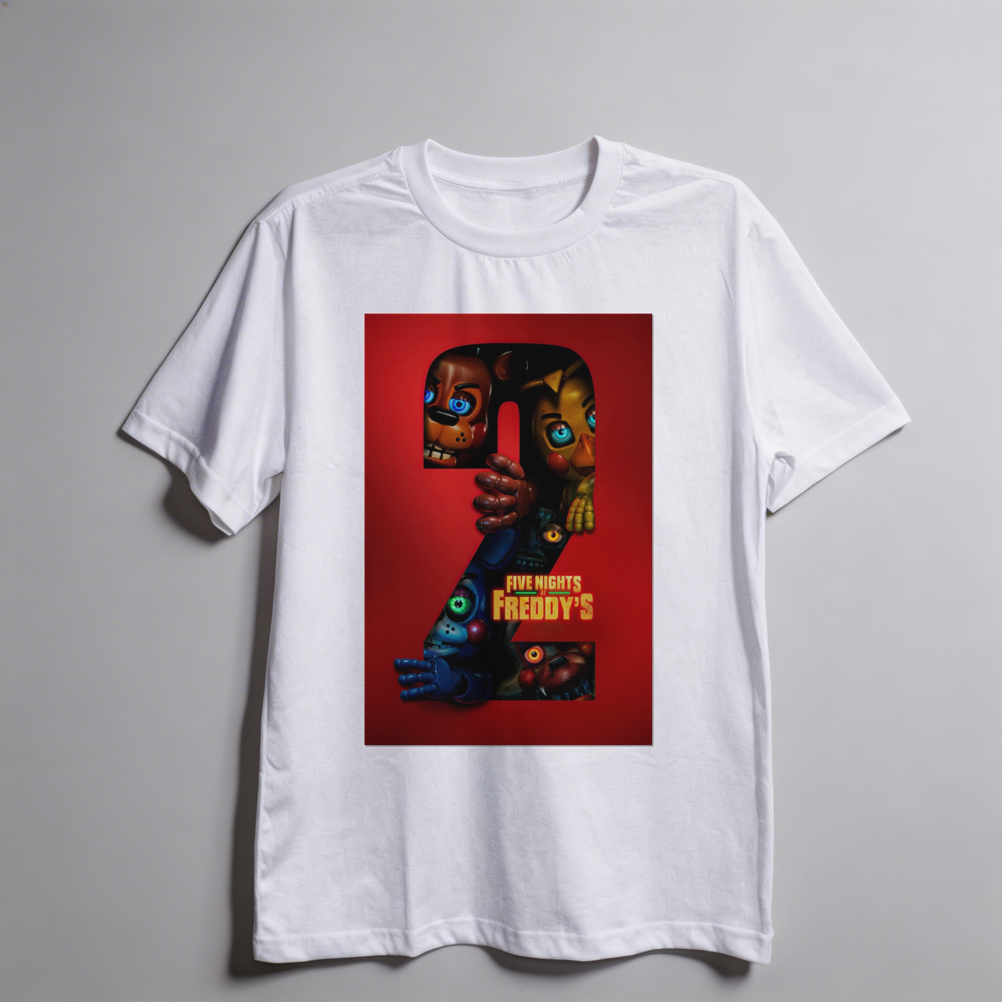 Camiseta_oversized_branco_camarada_do_alem_-_Five_Nights_at_Freddys_Five_nights_at_Freddys | Five Nights at Freddys (Five nights at Freddy's)