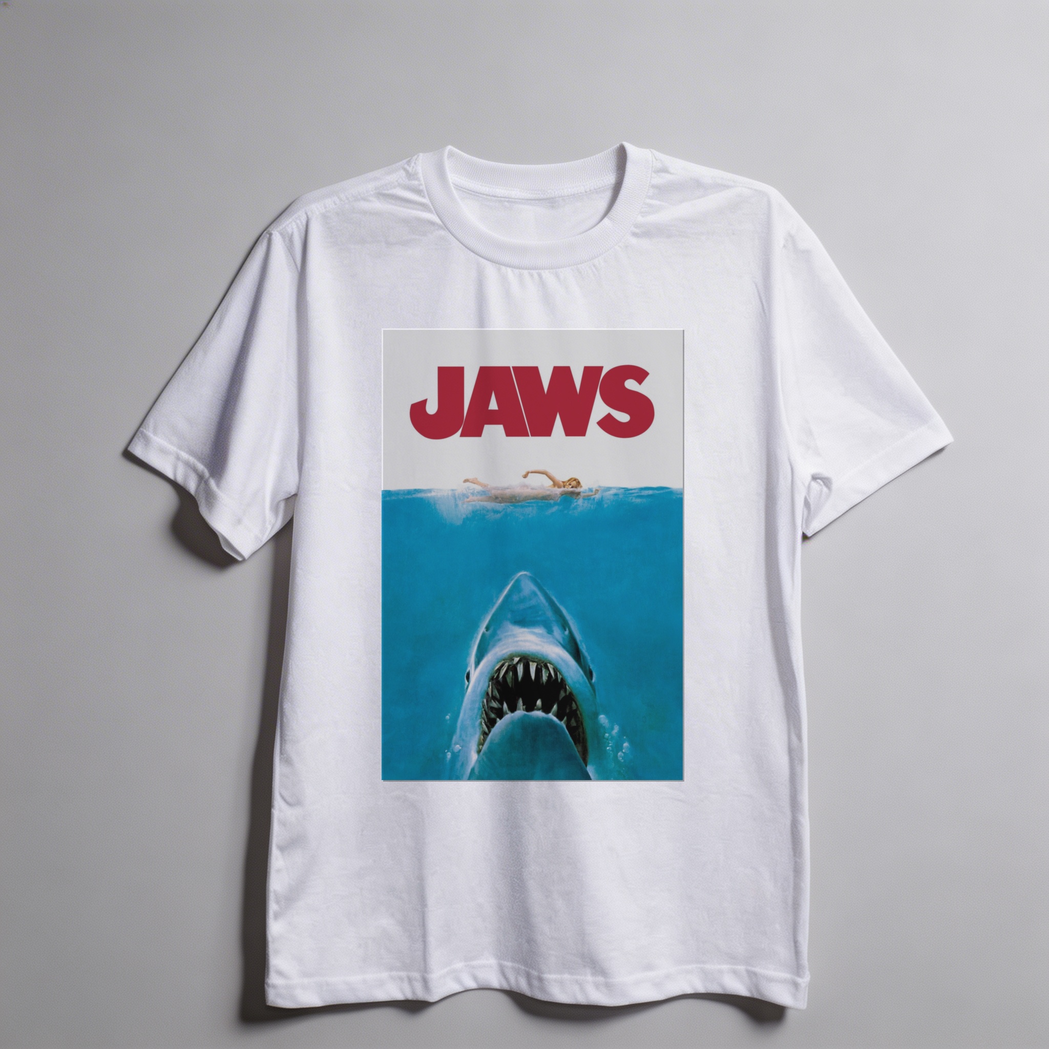 Camiseta_oversized_branco_camarada_do_alem_-_Jaws_Tubarao | Jaws (Tubarão)
