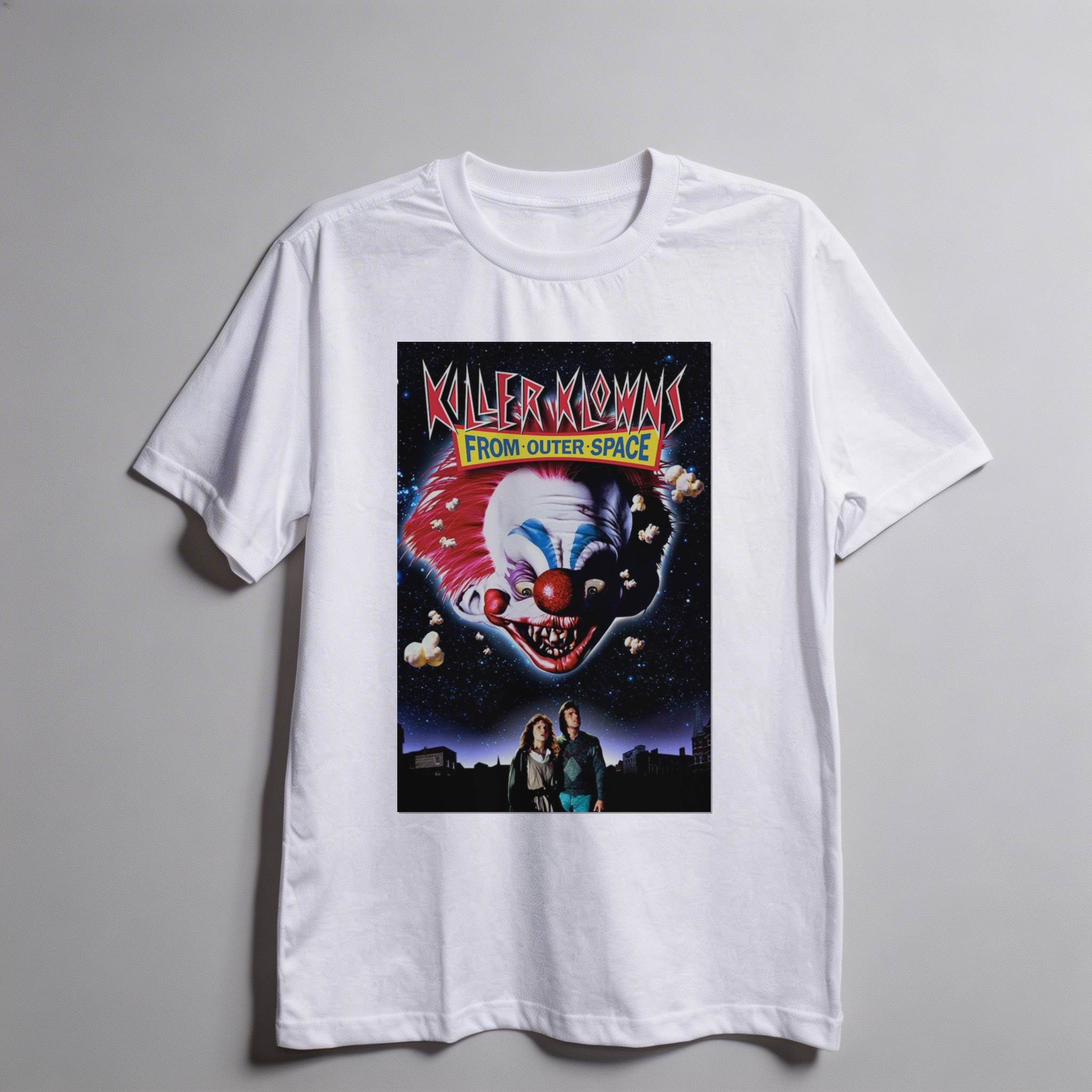Camiseta_oversized_branco_camarada_do_alem_-_Killer_Klowns_from_Outer_Space_Palhacos_assassinos_do_espaco_sideral | Killer Klowns from Outer Space (Palhaços assassinos do espaço sideral)