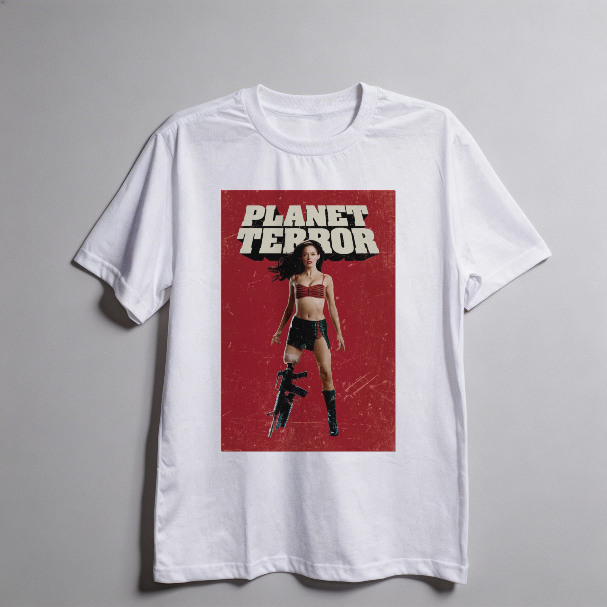 Camiseta_oversized_branco_camarada_do_alem_-_Planet_Terror_Planeta_terror | Planet Terror (Planeta terror)