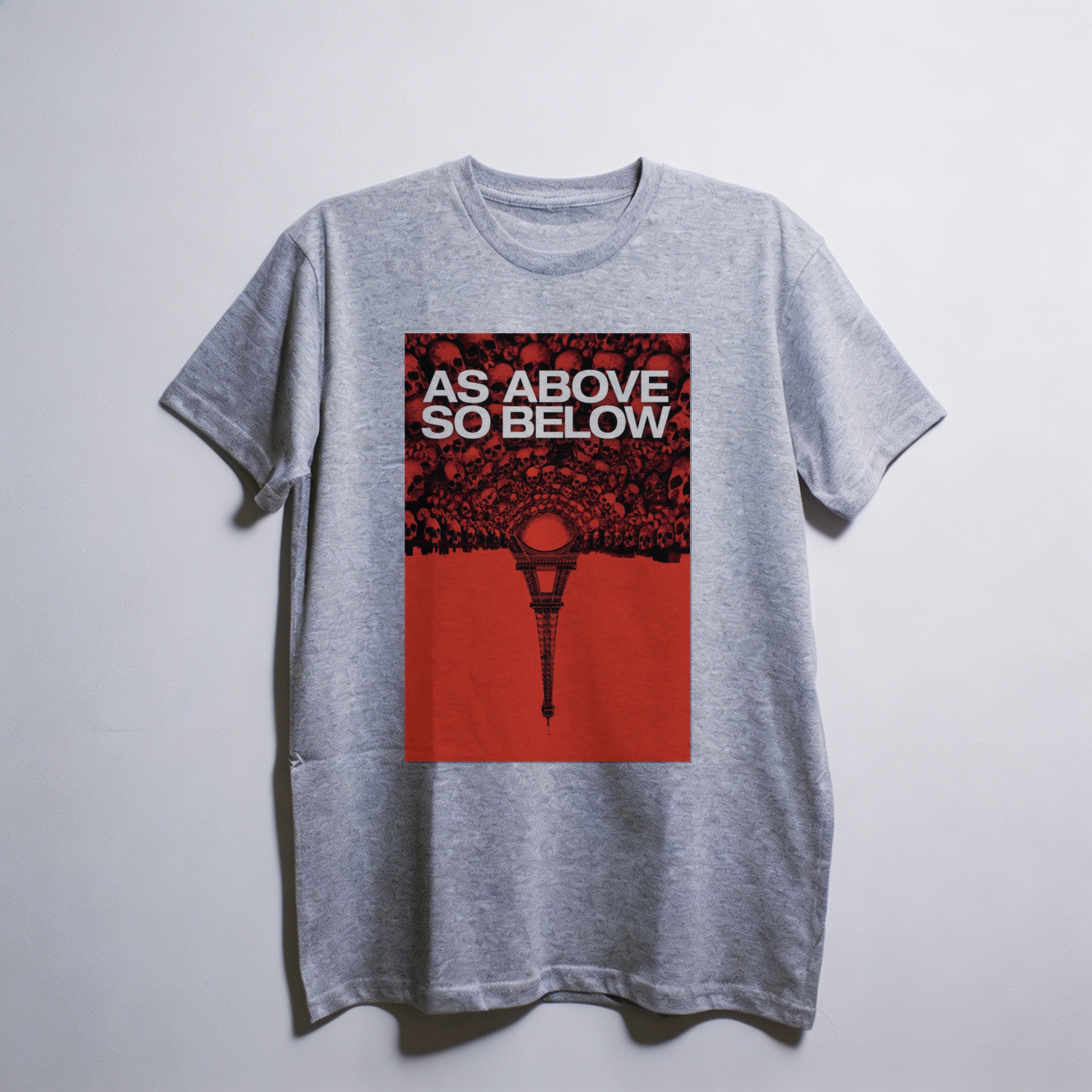Camiseta_oversized_cinza_claro_camarada_do_alem_-_As_Above_So_Below_As_above_so_below_-_nas_profundezas_do_medo | As Above So Below (As above so below - nas profundezas do medo)