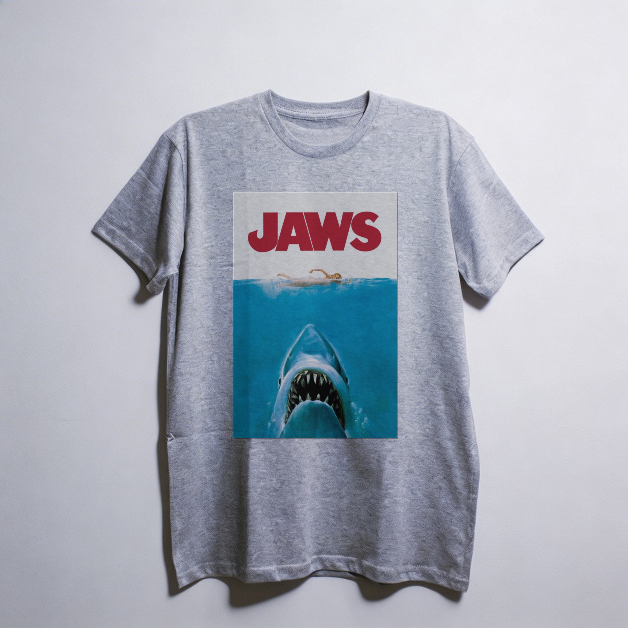 Camiseta_oversized_cinza_claro_camarada_do_alem_-_Jaws_Tubarao | Jaws (Tubarão)