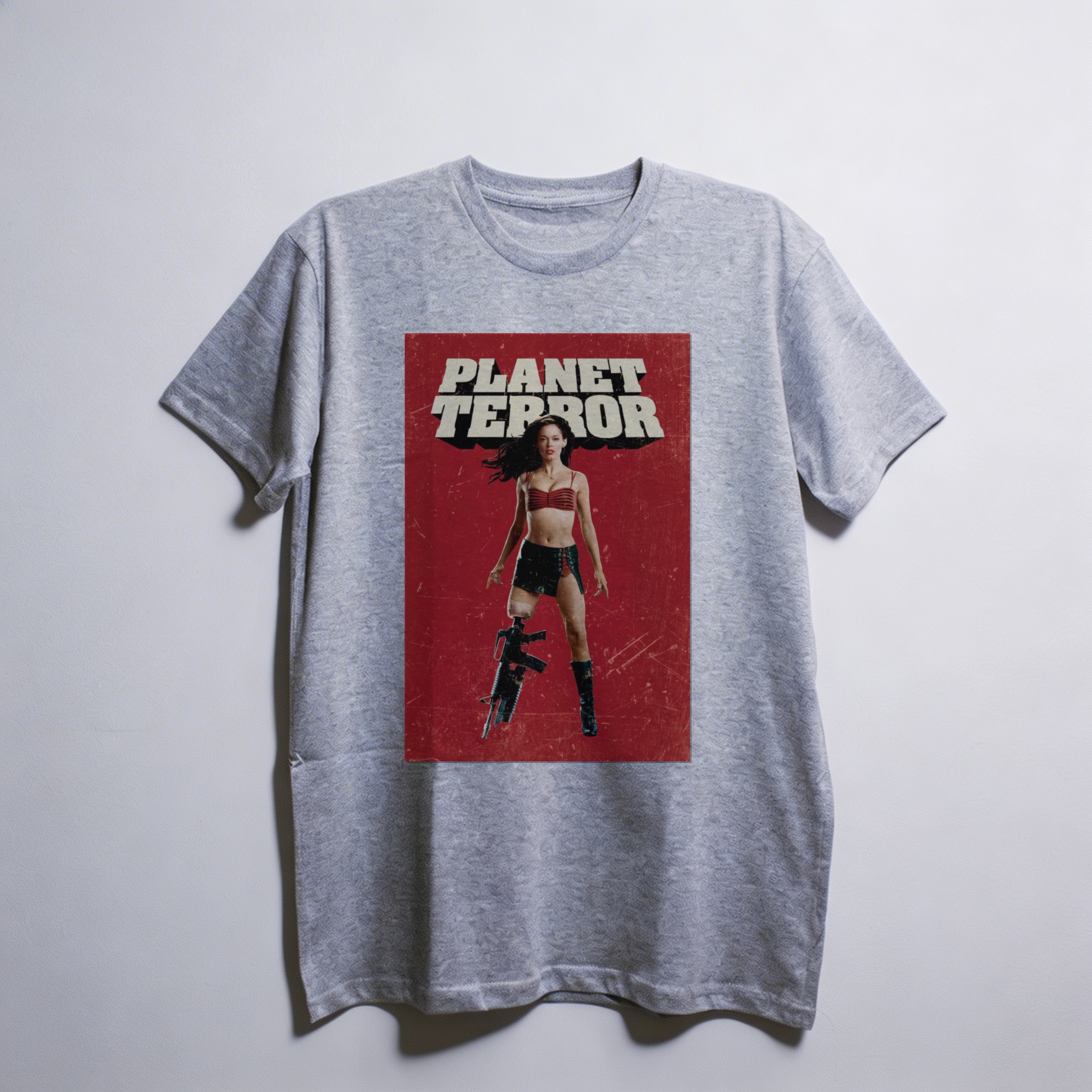 Camiseta_oversized_cinza_claro_camarada_do_alem_-_Planet_Terror_Planeta_terror | Planet Terror (Planeta terror)