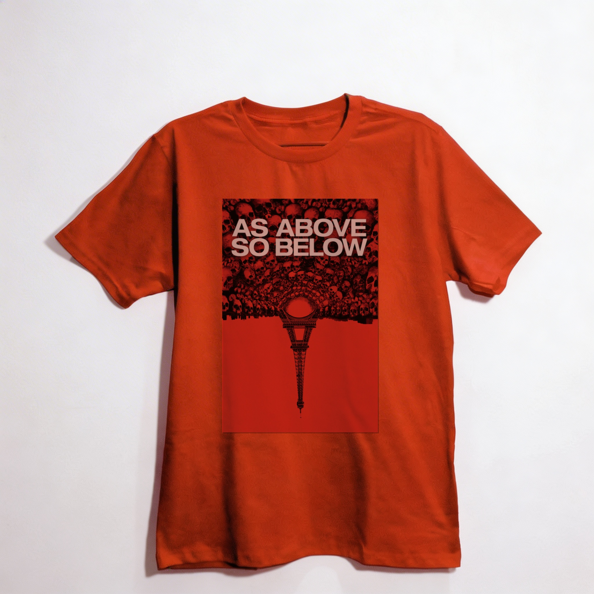 Camiseta_oversized_vermelho_camarada_do_alem_-_As_Above_So_Below_As_above_so_below_-_nas_profundezas_do_medo | As Above So Below (As above so below - nas profundezas do medo)