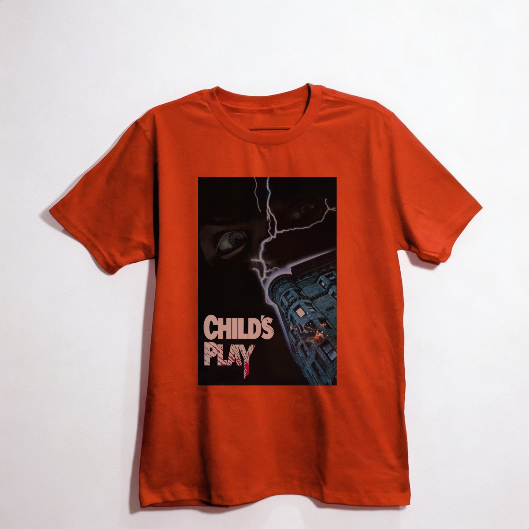 Camiseta_oversized_vermelho_camarada_do_alem_-_Childs_Play_Brinquedo_assassino | Childs Play (Brinquedo assassino)