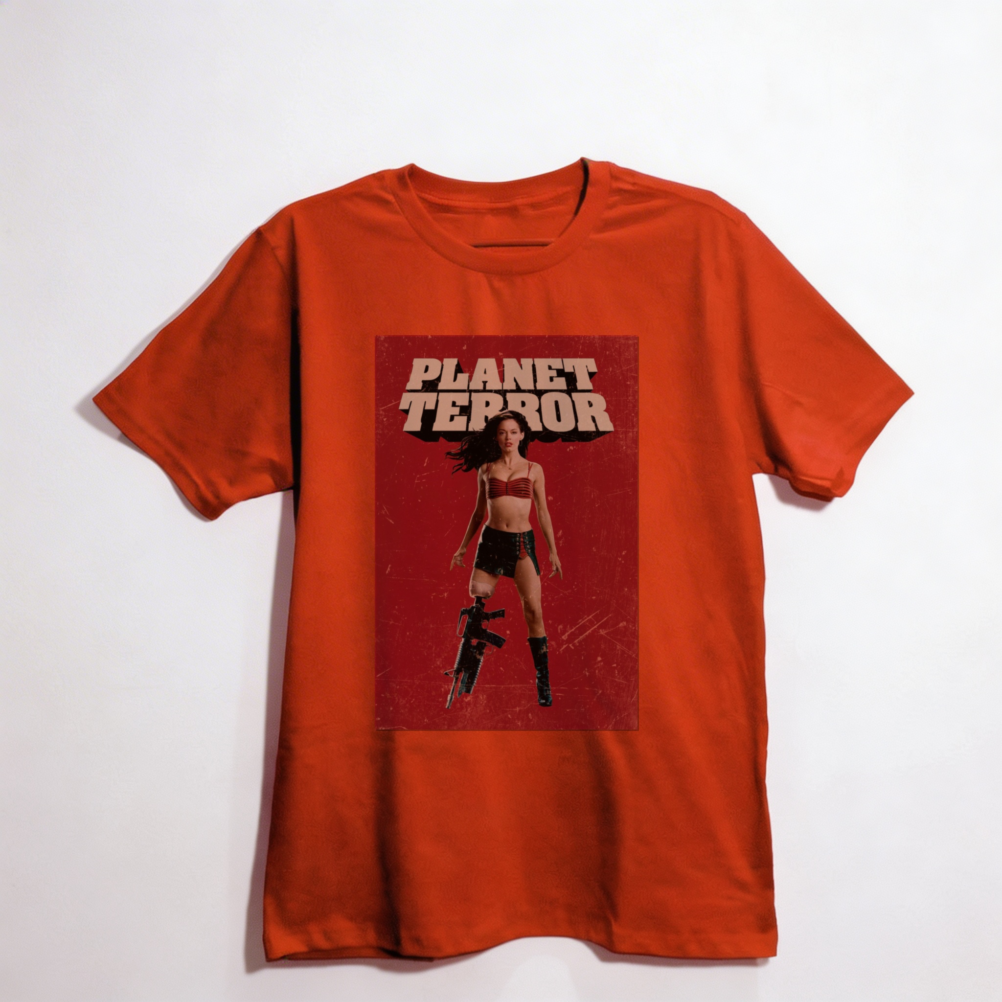 Camiseta_oversized_vermelho_camarada_do_alem_-_Planet_Terror_Planeta_terror | Planet Terror (Planeta terror)