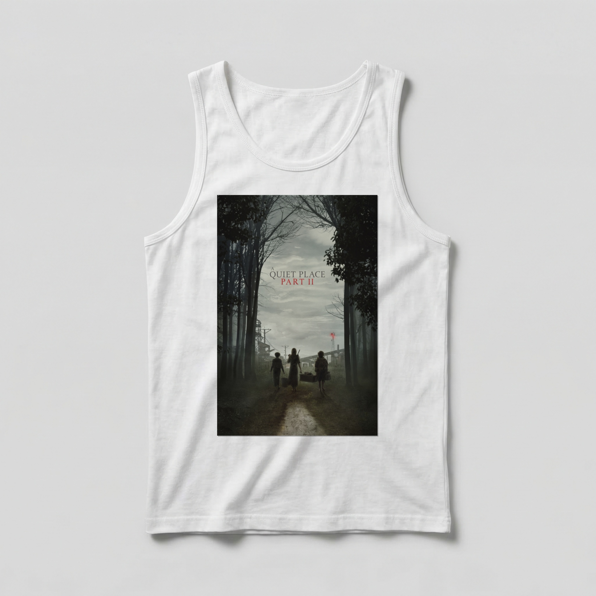Camiseta_regata_branco_camarada_do_alem_-_A_Quiet_Place_Part_II_Um_lugar_silencioso_-_parte_II | A Quiet Place Part II (Um lugar silencioso - parte II)