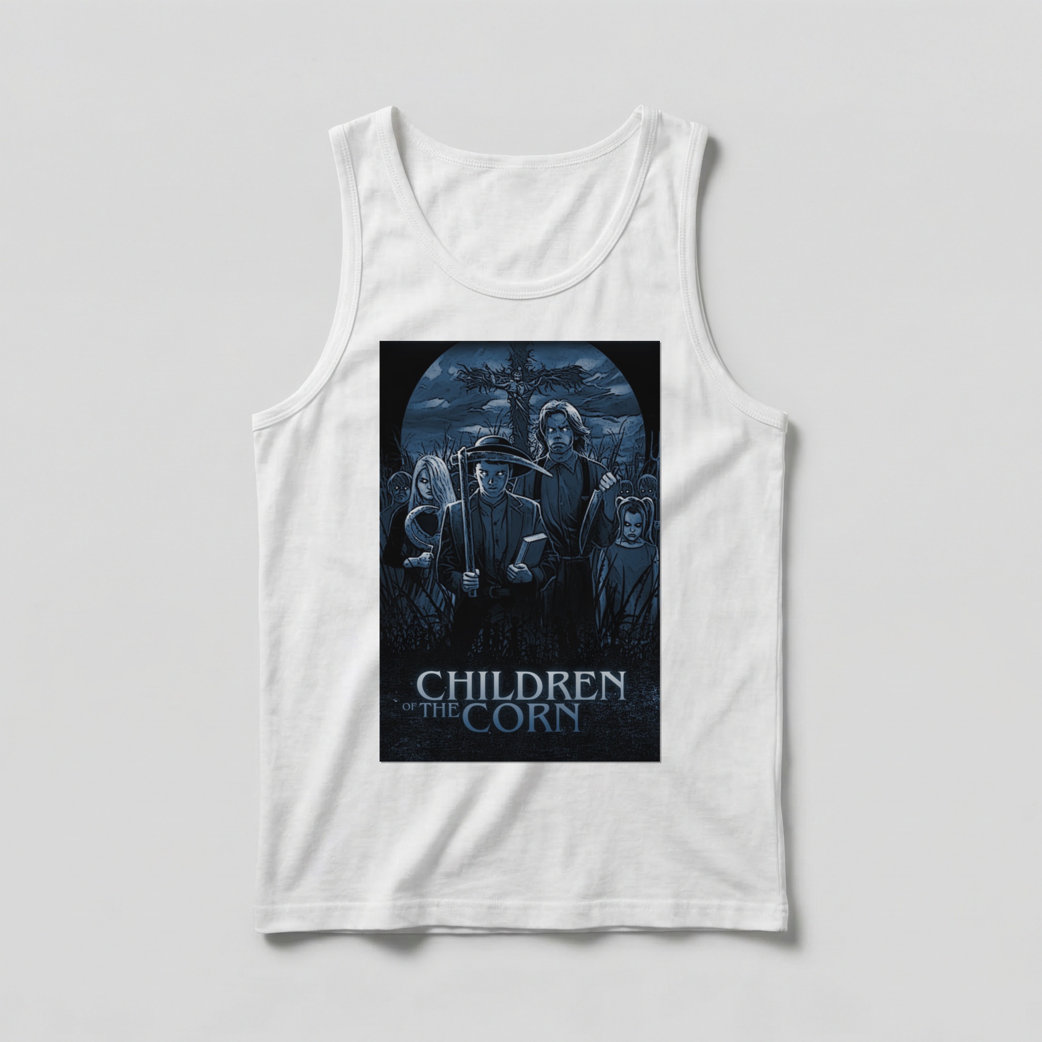 Camiseta_regata_branco_camarada_do_alem_-_Children_of_the_Corn_Colheita_maldita | Children of the Corn (Colheita maldita)