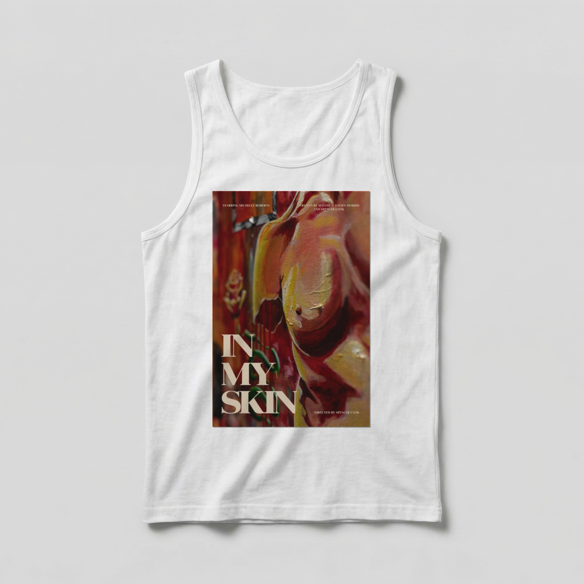 Camiseta_regata_branco_camarada_do_alem_-_In_My_Skin_Na_minha_pele | In My Skin (Na minha pele)