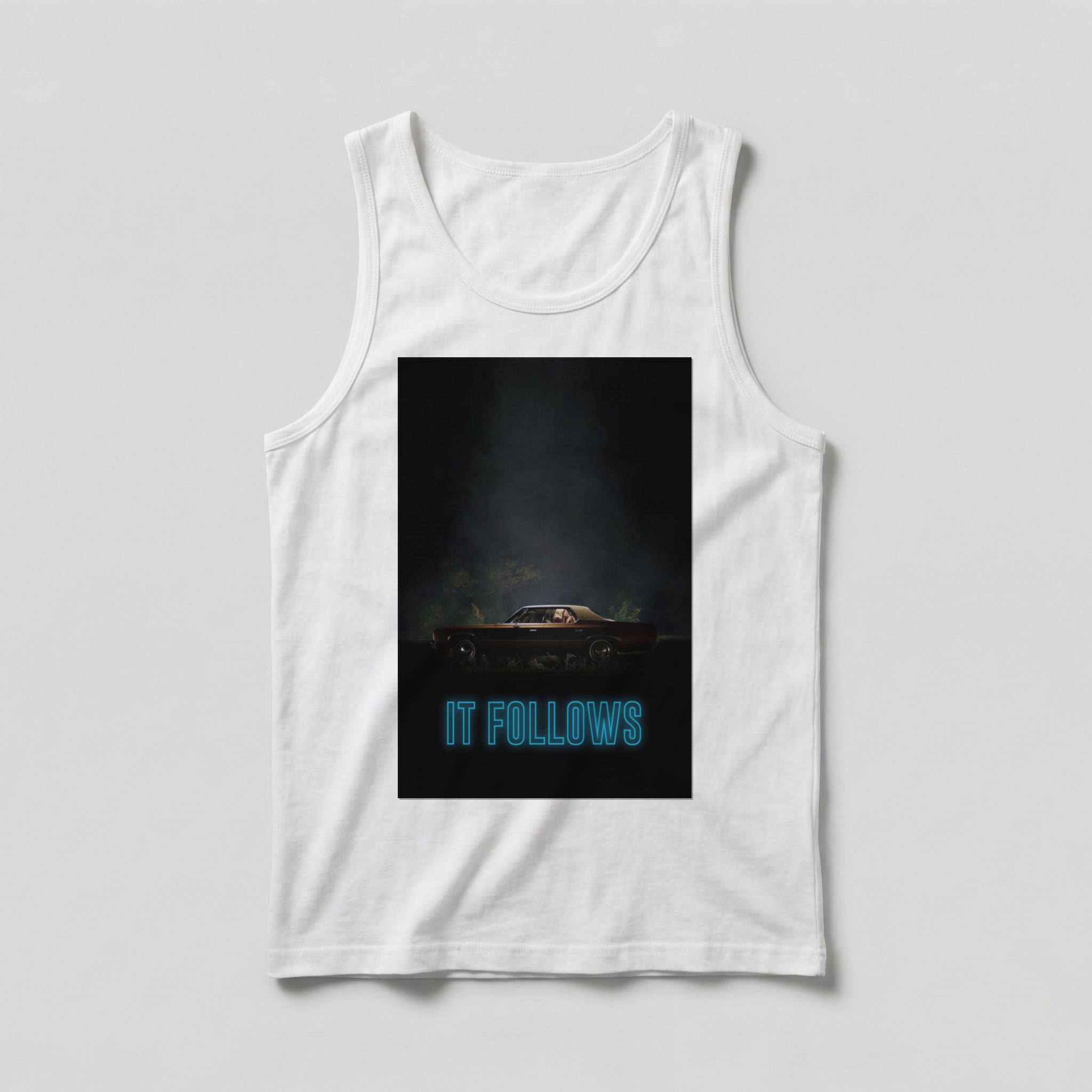 Camiseta_regata_branco_camarada_do_alem_-_It_Follows_A_maldicao | It Follows (A maldição)