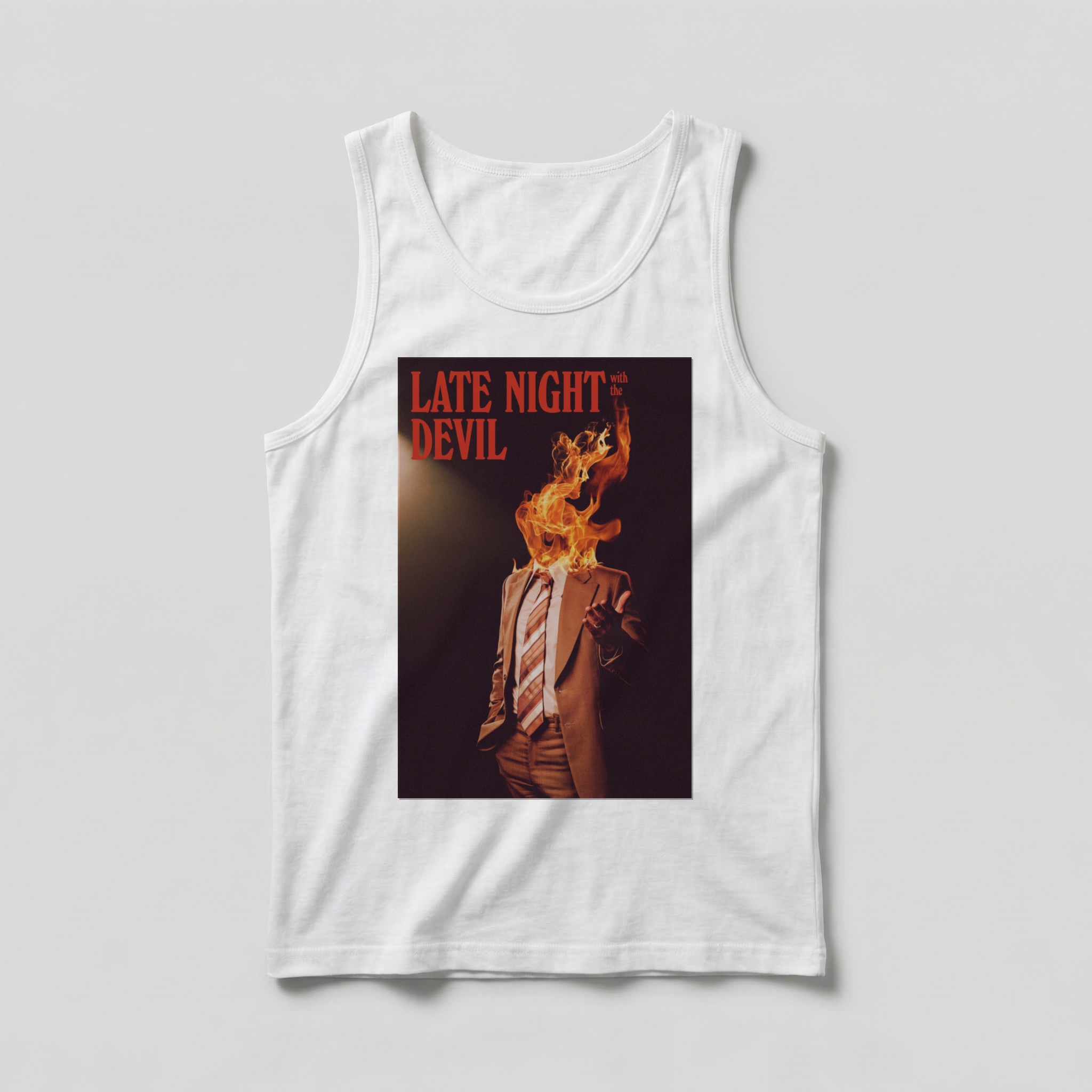 Camiseta_regata_branco_camarada_do_alem_-_Late_Night_with_the_Devil | Late Night with the Devil