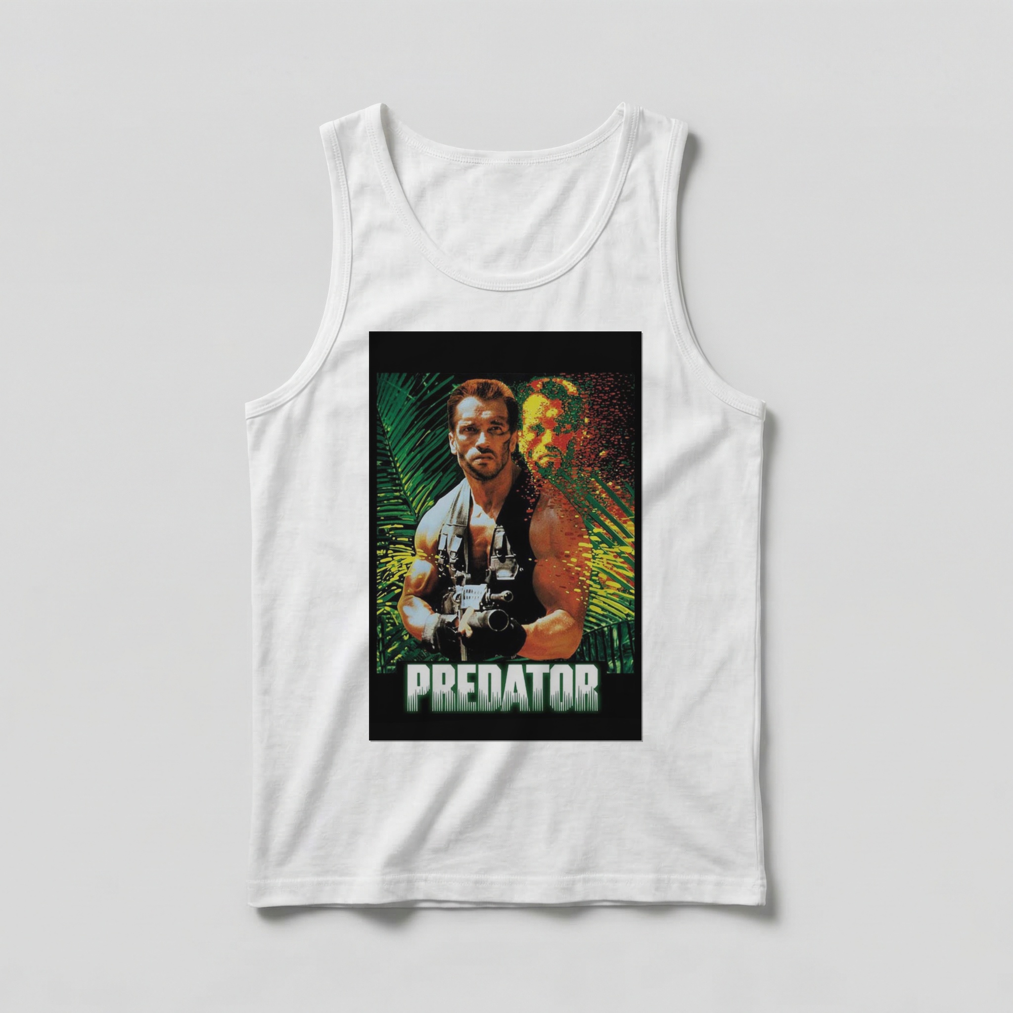 Camiseta_regata_branco_camarada_do_alem_-_Predator_O_predador | Predator (O predador)