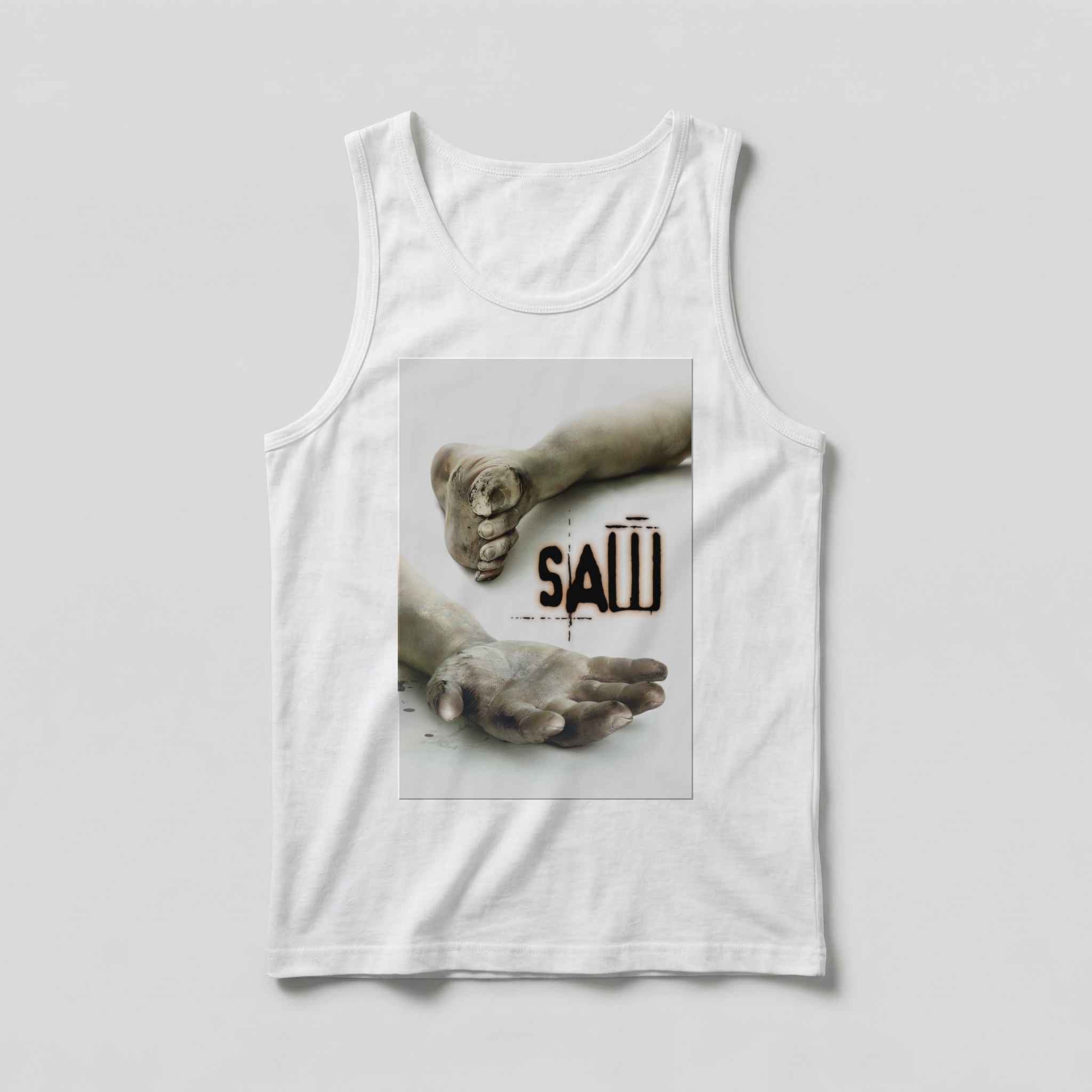 Camiseta_regata_branco_camarada_do_alem_-_Saw_Jogos_mortais | Saw (Jogos mortais)