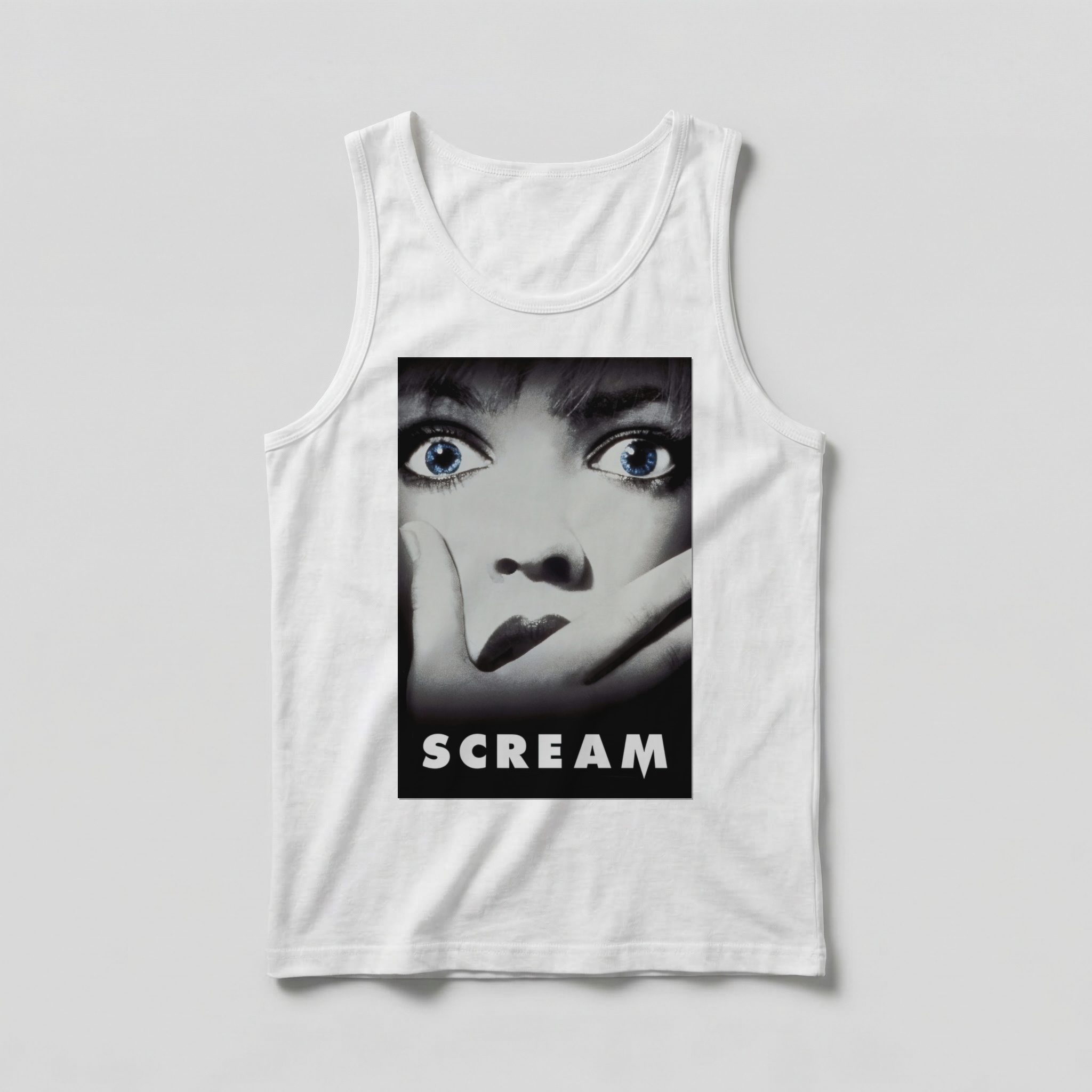 Camiseta_regata_branco_camarada_do_alem_-_Scream_Panico | Scream (Pânico)