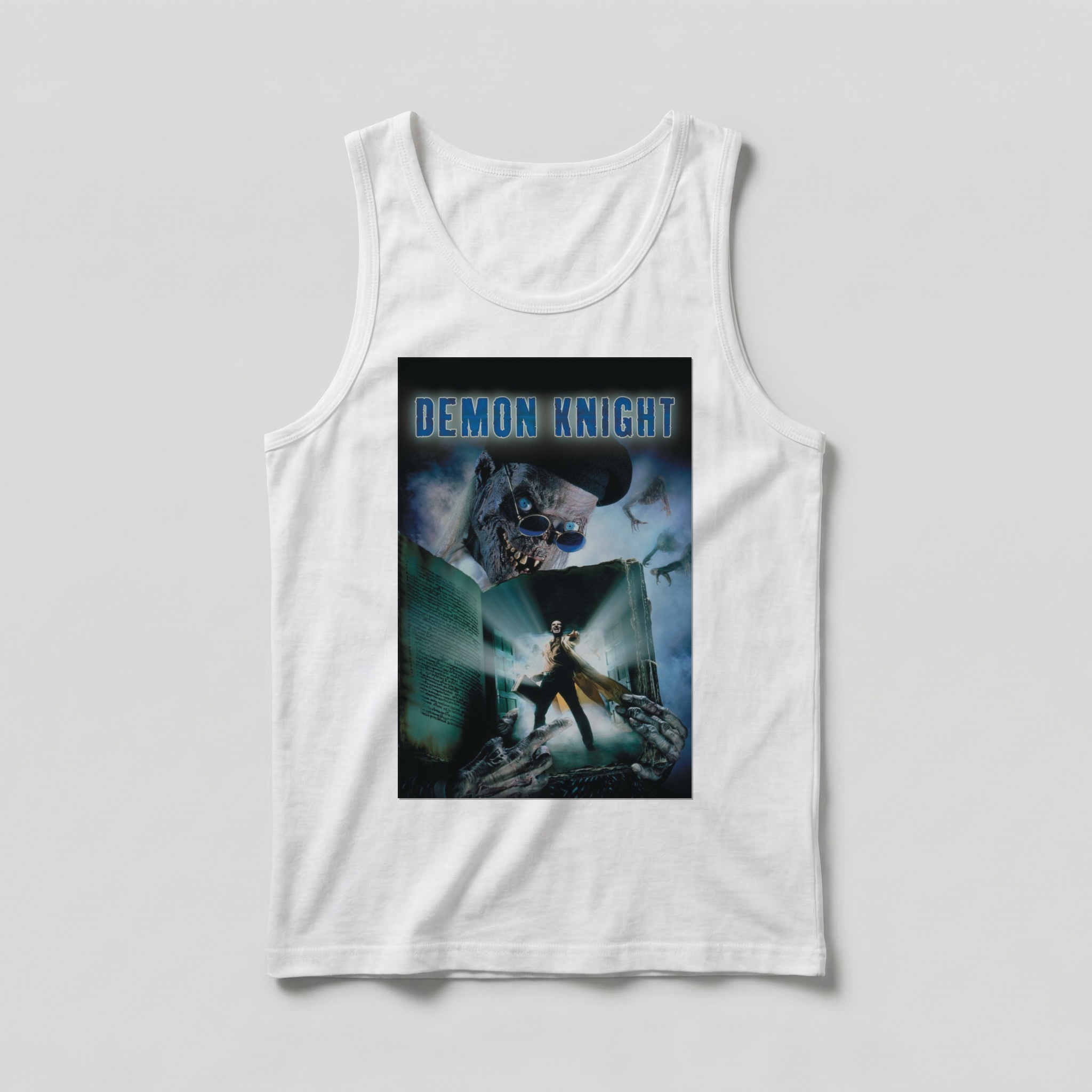 Camiseta_regata_branco_camarada_do_alem_-_Tales_from_the_Crypt_Demon_Knight_Contos_da_cripta_-_o_ritual | Tales from the Crypt Demon Knight (Contos da cripta - o ritual)