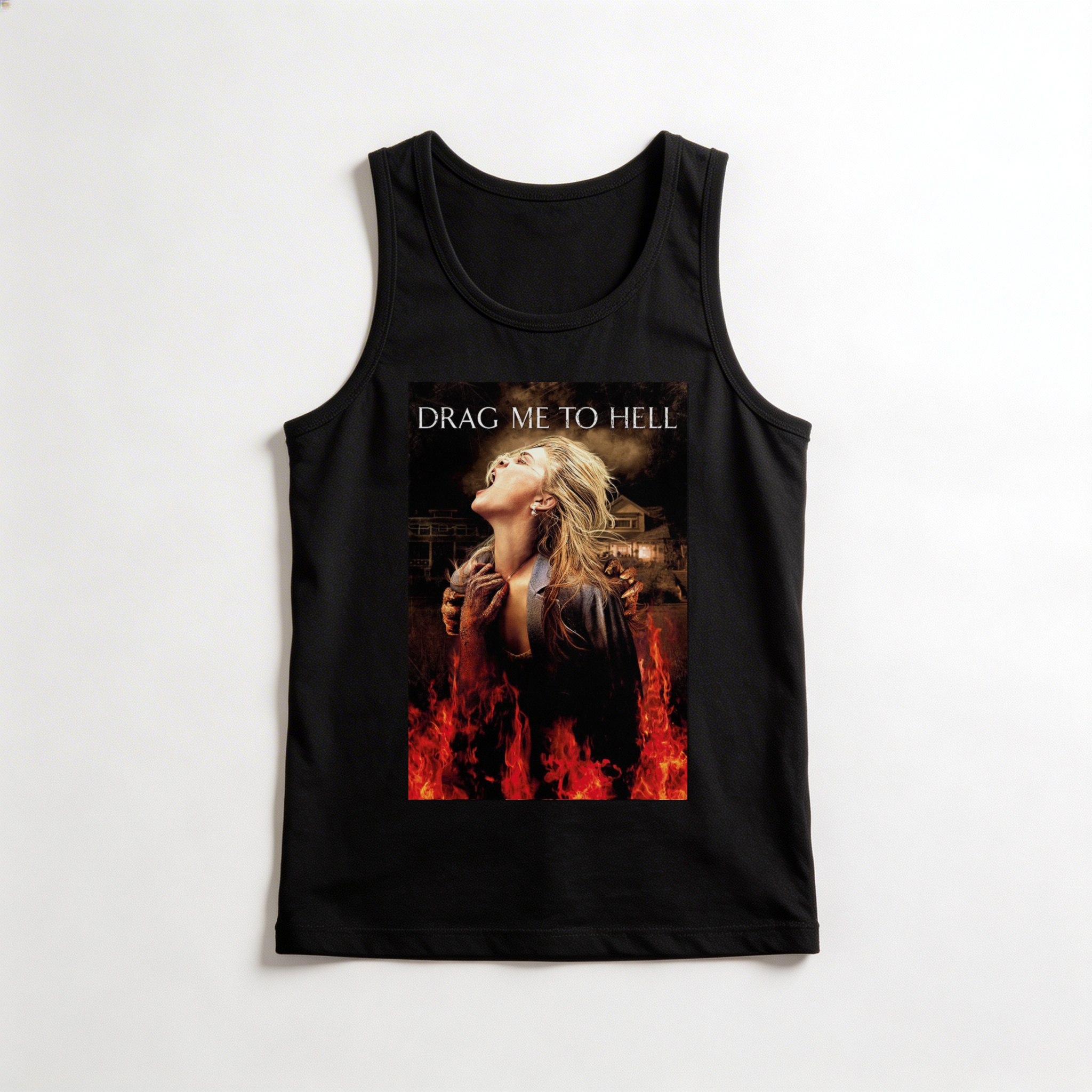 Camiseta_regata_preto_camarada_do_alem_-_Drag_Me_to_Hell_Arraste-me_para_o_inferno | Drag Me to Hell (Arraste-me para o inferno)