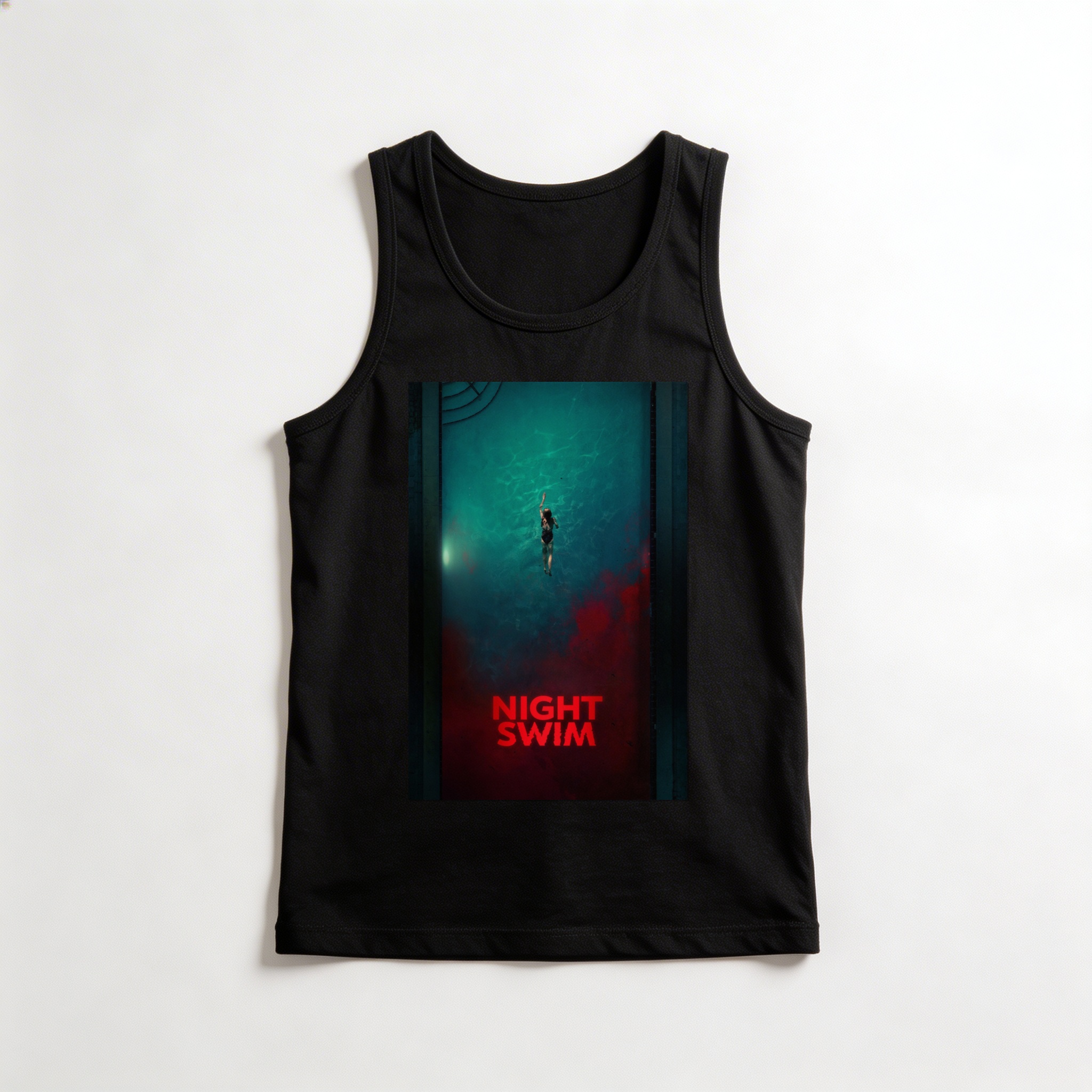 Camiseta_regata_preto_camarada_do_alem_-_Night_Swim_A_piscina | Night Swim (A piscina)