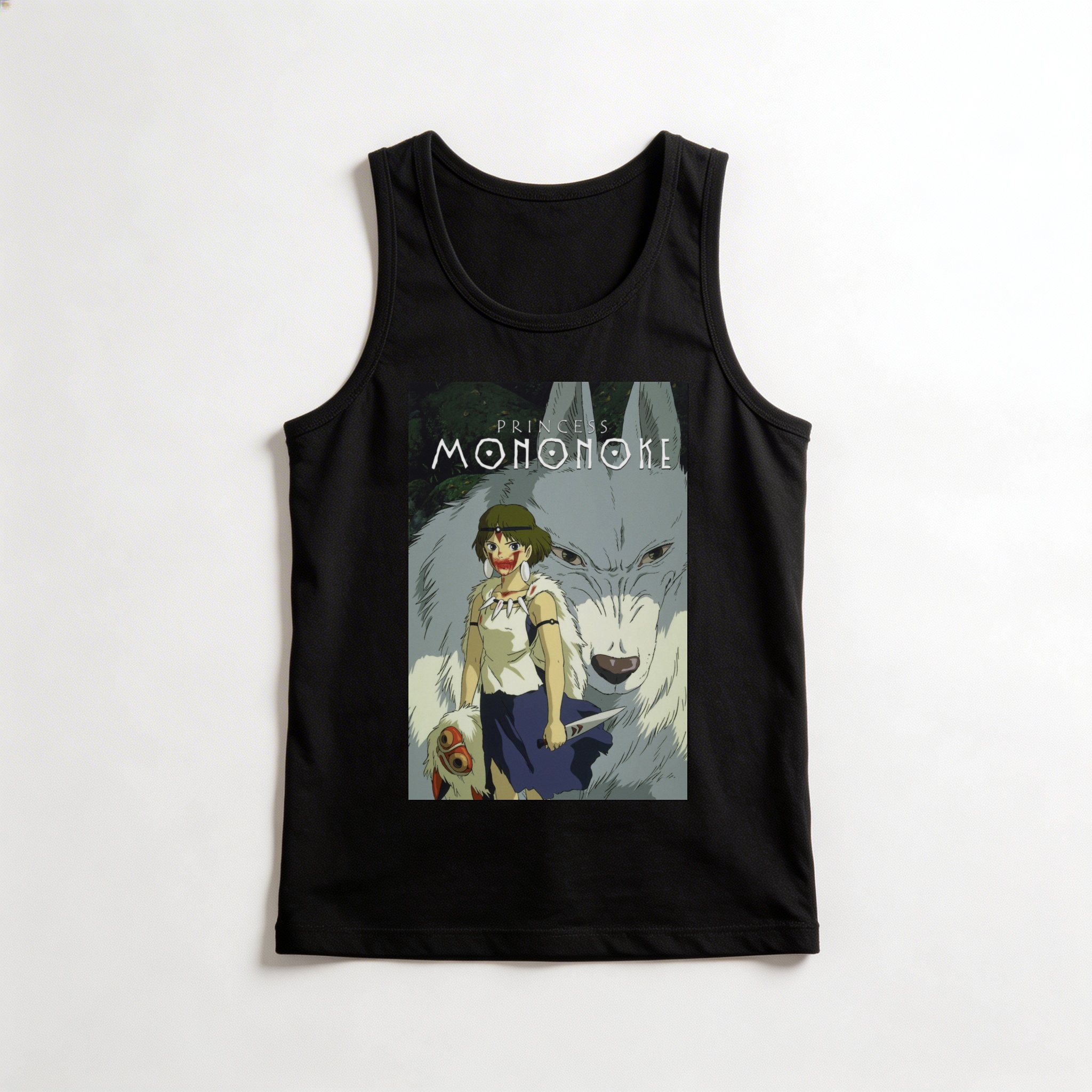 Camiseta_regata_preto_camarada_do_alem_-_Princess_Mononoke_Princesa_Mononoke | Princess Mononoke (Princesa Mononoke)