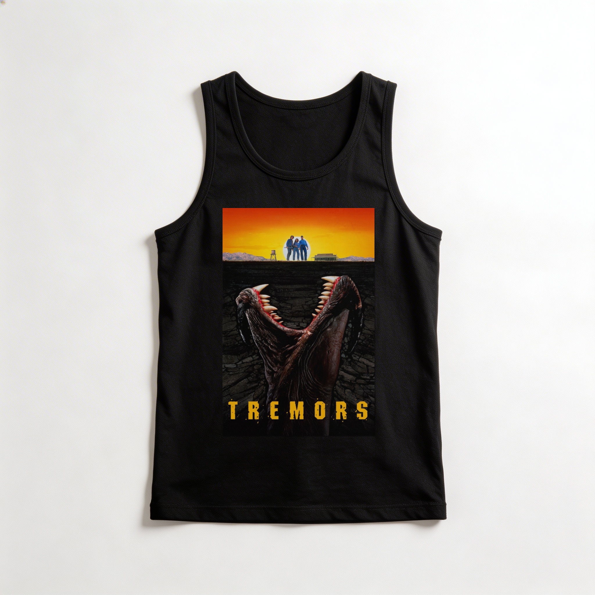 Camiseta_regata_preto_camarada_do_alem_-_Tremors_O_ataque_dos_vermes_malditos | Tremors (O ataque dos vermes malditos)