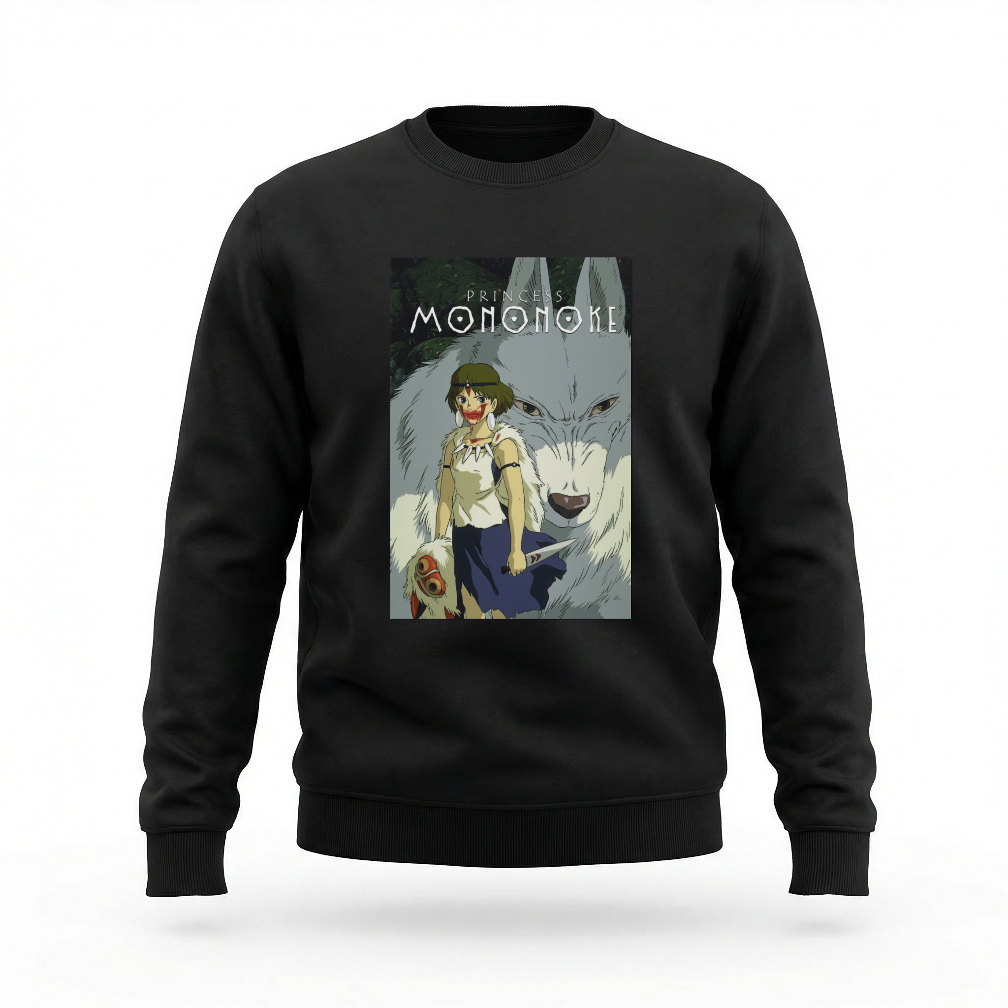 Moletom_careca_preto_camarada_do_alem_-_Princess_Mononoke_Princesa_Mononoke | Princess Mononoke (Princesa Mononoke)