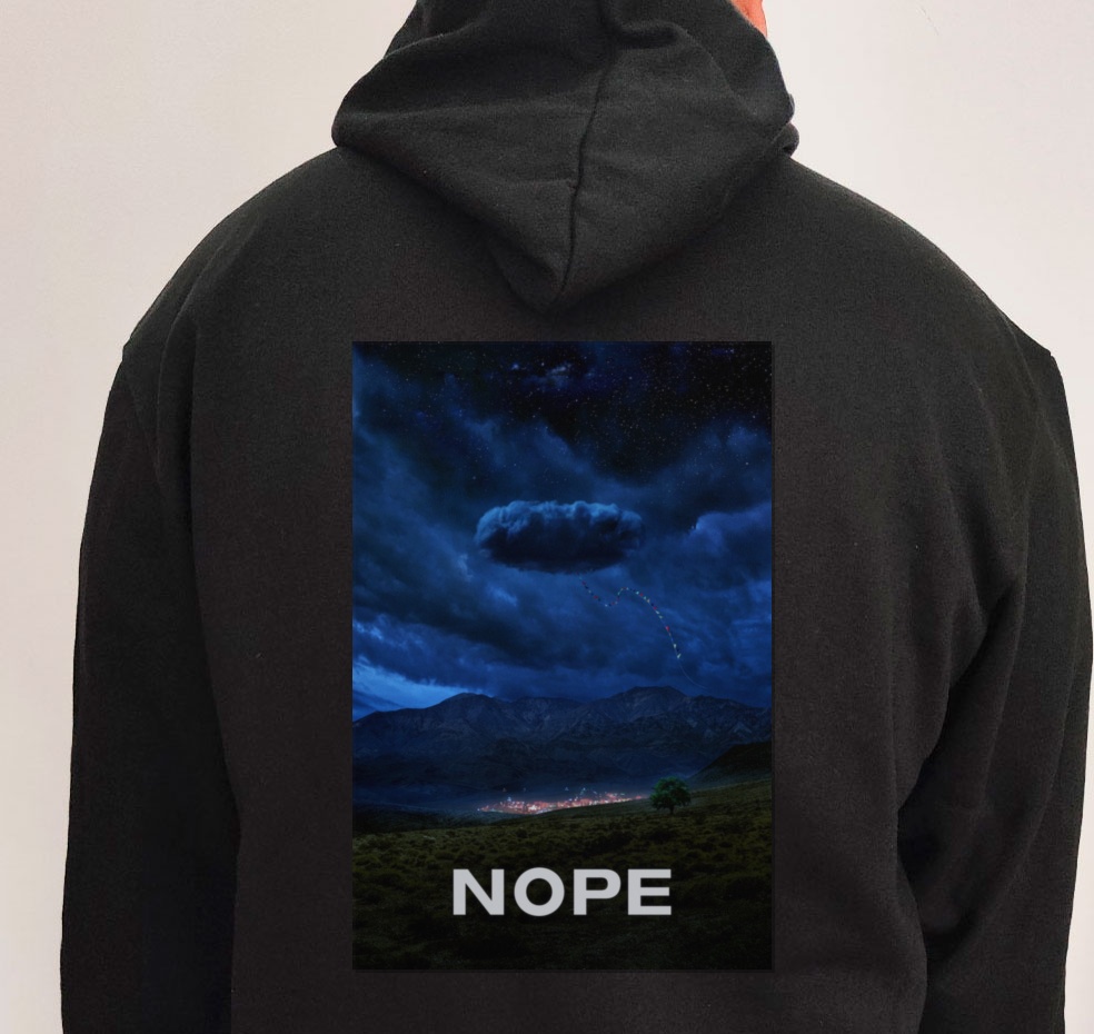 Moletom_preto_camarada_do_alem_-_Nope_Nao_Nao_olhe | Nope (Não! Não olhe!)